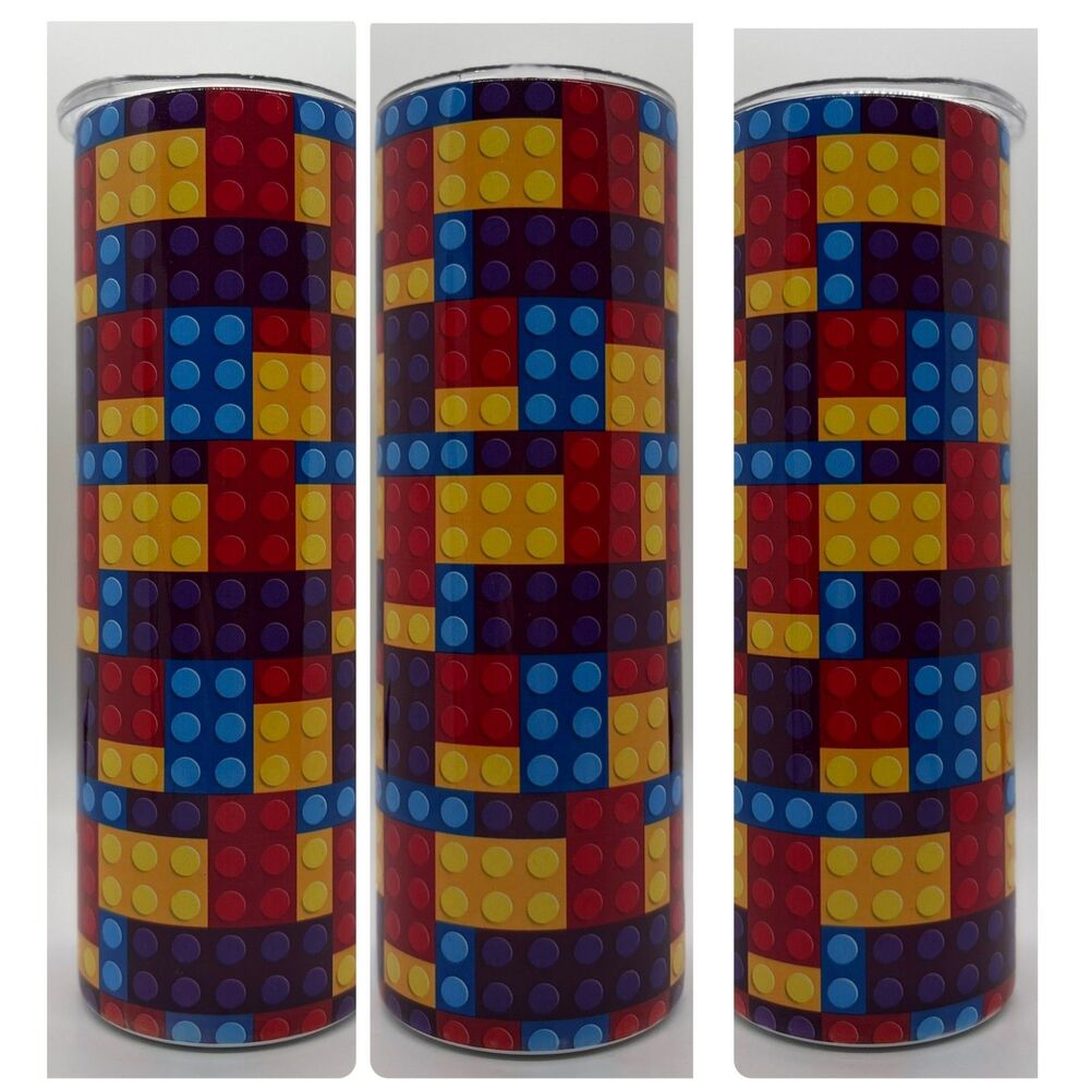 NEW LEGO  20 oz. Stainless Steel Tumbler w/Straw Set & Silicone Tip